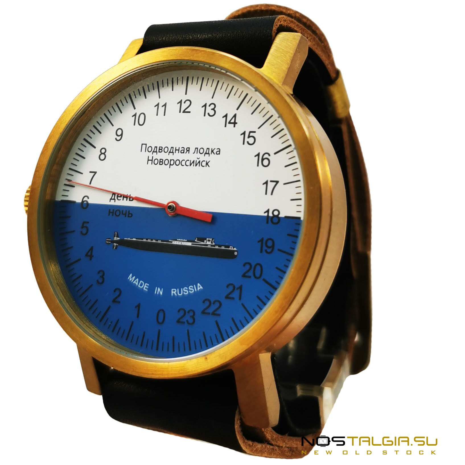 一个非常罕见的手表"Umnyashov"-潜艇新罗西斯克，防水自绕组，新 