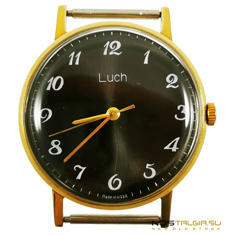 超薄手表"LUCH"-2209"苏联质量标记"在一个金色的情况下，新的存储 