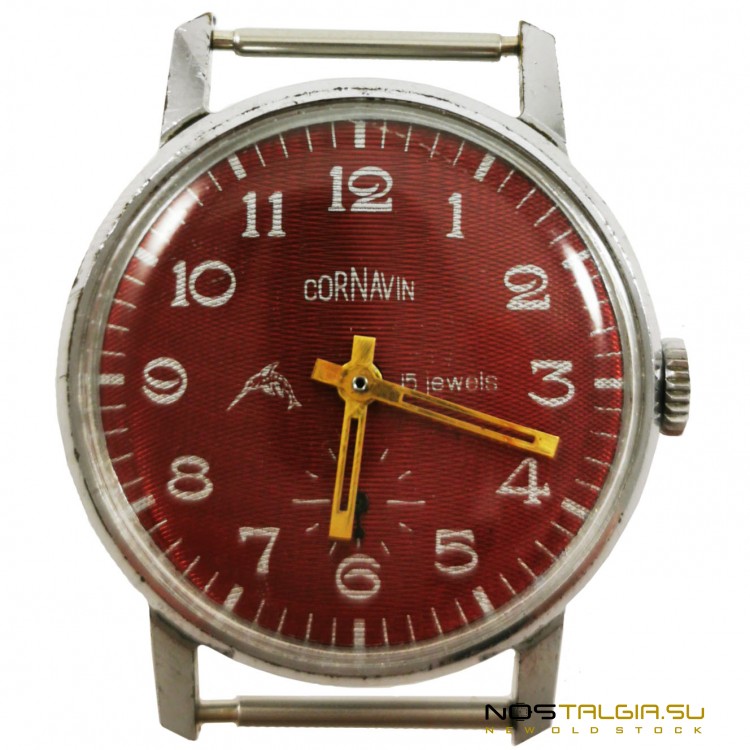 Часы наручные "Зим" Cornavin, механические в хромированном корпусе, бывшие в использовании  