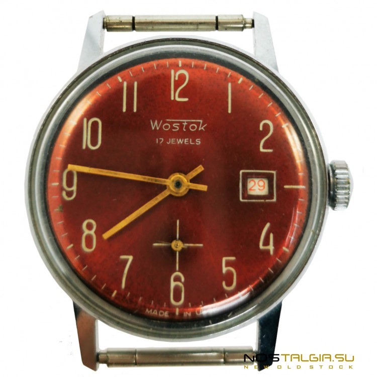 Часы наручные "Восток" СССР, с вынесенной секундной стрелкой, новые с хранения 