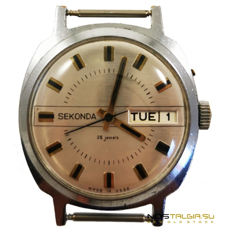 手表"Secunda"与双日历，苏联，机械，使用