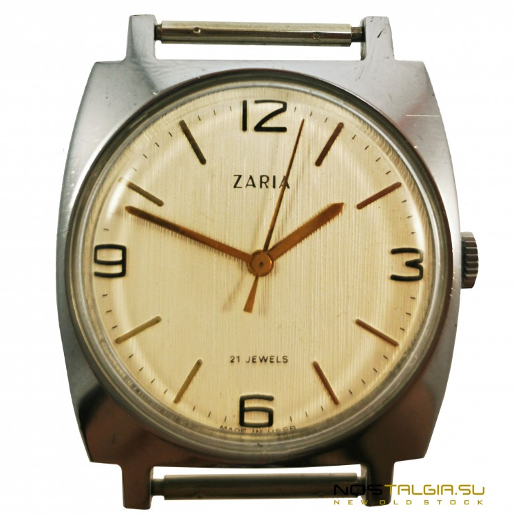 手表"Zarya"2009-B，苏联，在铬的情况下，新的存储 