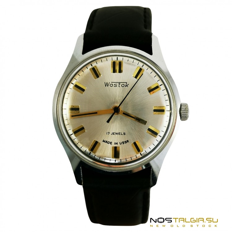 机械手表"东方号"苏联-2409-A带，优秀的保存，新的存储 