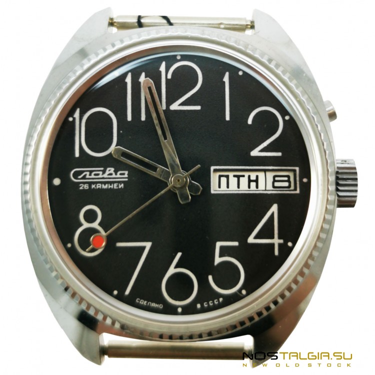 SLAVA2428苏联机械手表在完美的条件，与文件   