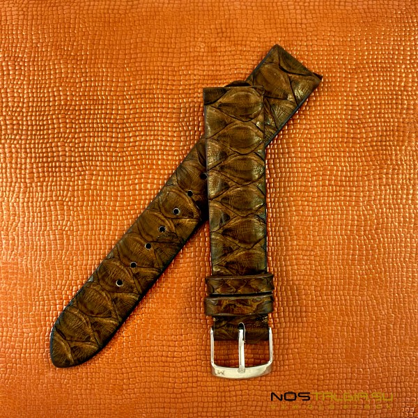 Watch strap, genuine leather - 18