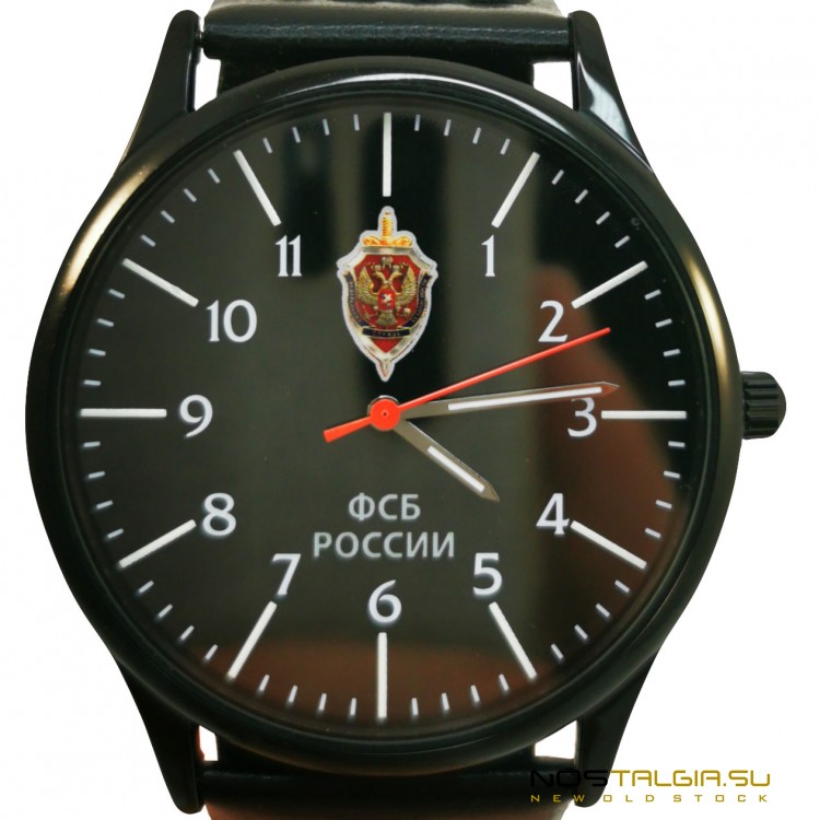 Престижные кварцевые часы "ФСБ России" с водозащитным корпусом из нержавеющей стали, абсолютно новые 