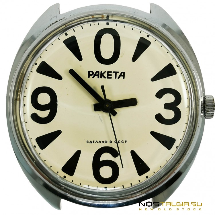 手表"火箭"2609-在苏联"大零"（白色表盘）良好的条件 