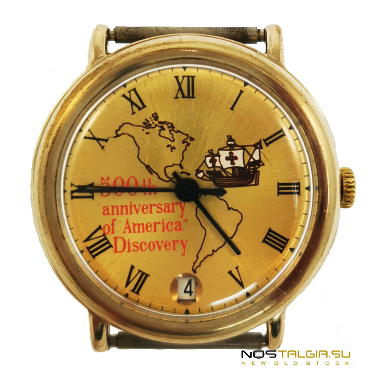 手腕机械手表"火箭"苏联2614年，美国发现500周年