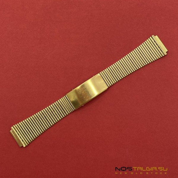 Pulsera de reloj chapado en oro, en excelentes condiciones externas, nuevo con almacenamiento-18mm