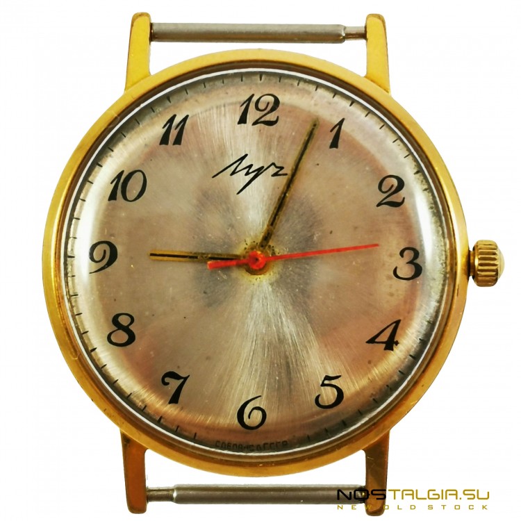 Ультратонкие часы "ЛУЧ" - 2209 с красивым циферблатом, редкое состояние, новые с хранения  