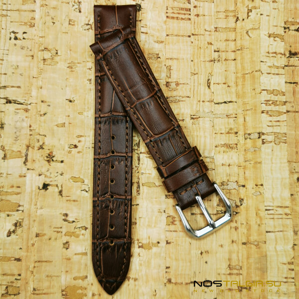 Watchband / leather / brown / 18 mm