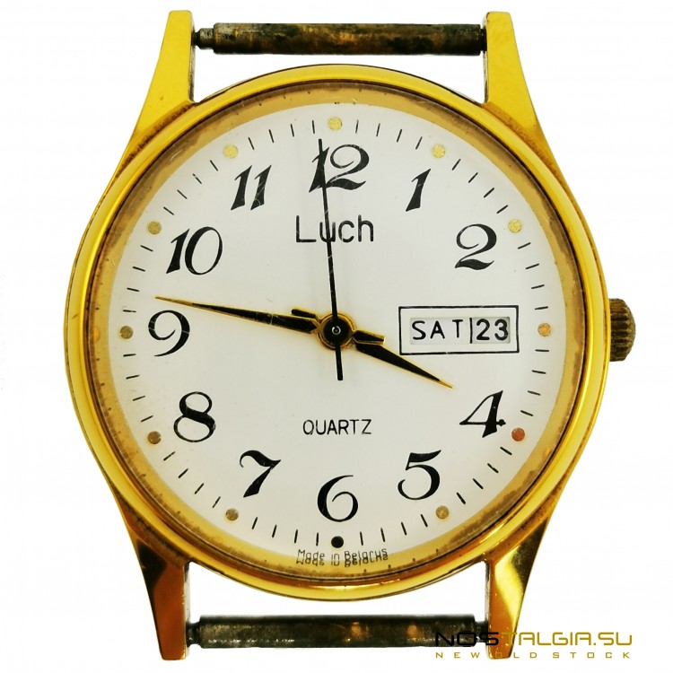 Часы наручные "Луч" 2350 (Беларусь) в корпусе золотого цвета - с документами, новые с хранения