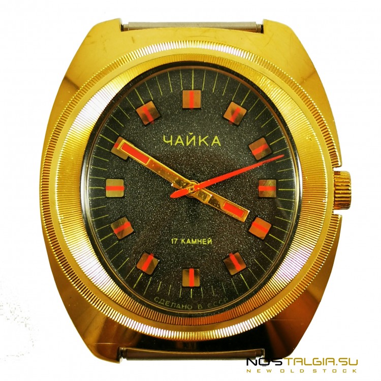 罕见的手表"Chaika"2609-N苏联机械，与文件，新从存储 