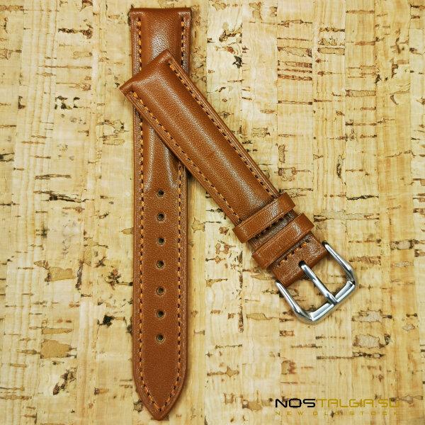 Bracelet de montre / en cuir / marron / 18 mm