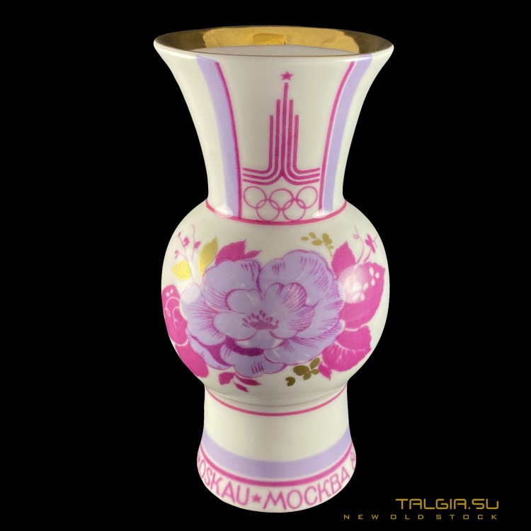 瓷奥运花瓶LFZ-苏联1980年，保存良好 