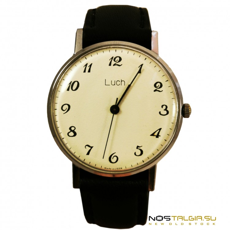 超薄手表"Luch"的苏联-铬案件，阿拉伯数字，使用