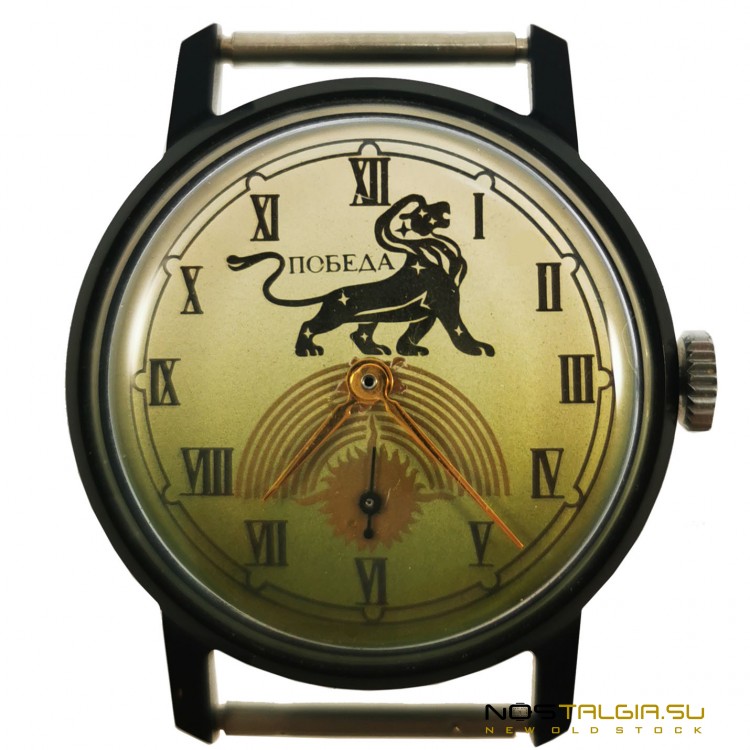 Часы "Победа" 2602 -"Знак зодиака - Лев" c документами, отличное внешнее состояние, с хранения 