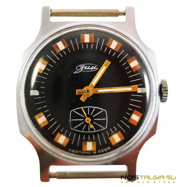 手表"Zim"苏联，2602，铬盒与侧秒针，新从存储