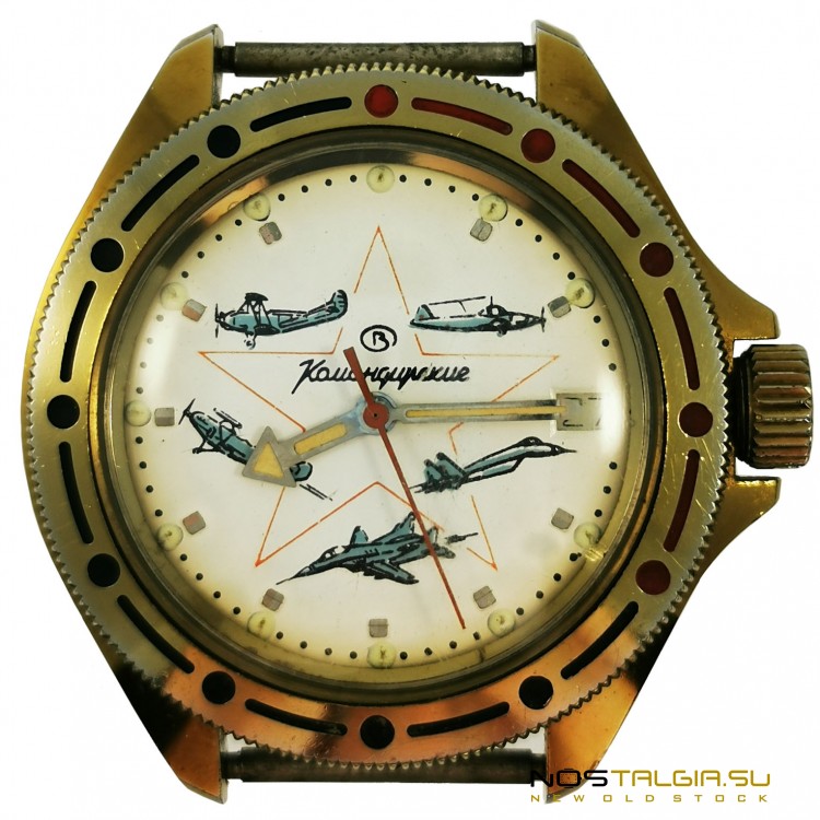 Механические наручные часы «Восток» - Командирские 2414 с боковым календарем 