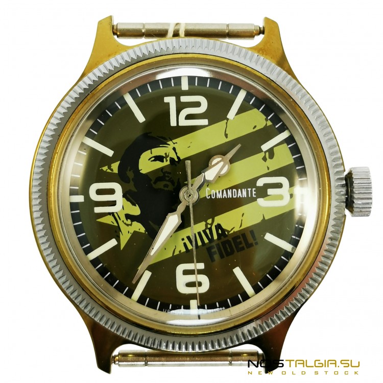 时尚机械手表"东方"苏联与文件2409a-"菲德尔*卡斯特罗"，非常适合存储