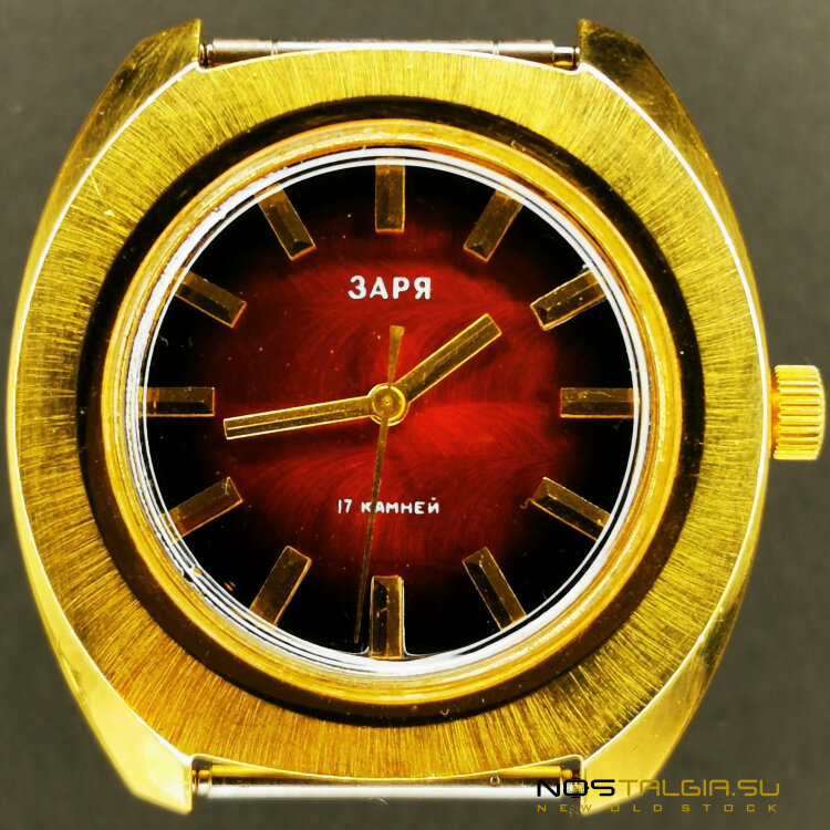 苏联的Zarya手表，镀金，保存良好
