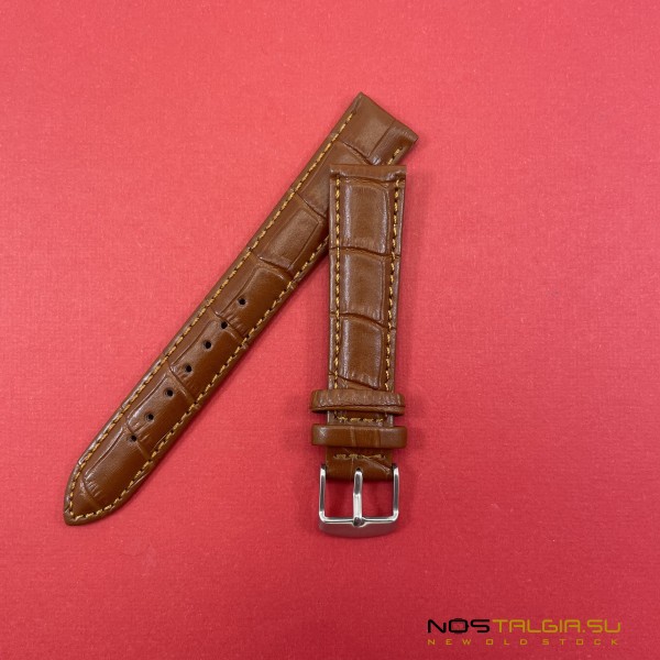 Watch strap, genuine leather-18 mm
