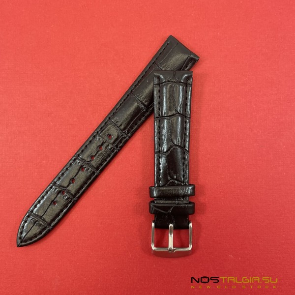 Watch strap, genuine leather-18 mm