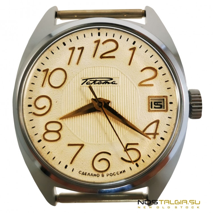Наручные часы "Ракета" с механизмом 2628 (Россия), с боковым календарем, отличная сохранность 