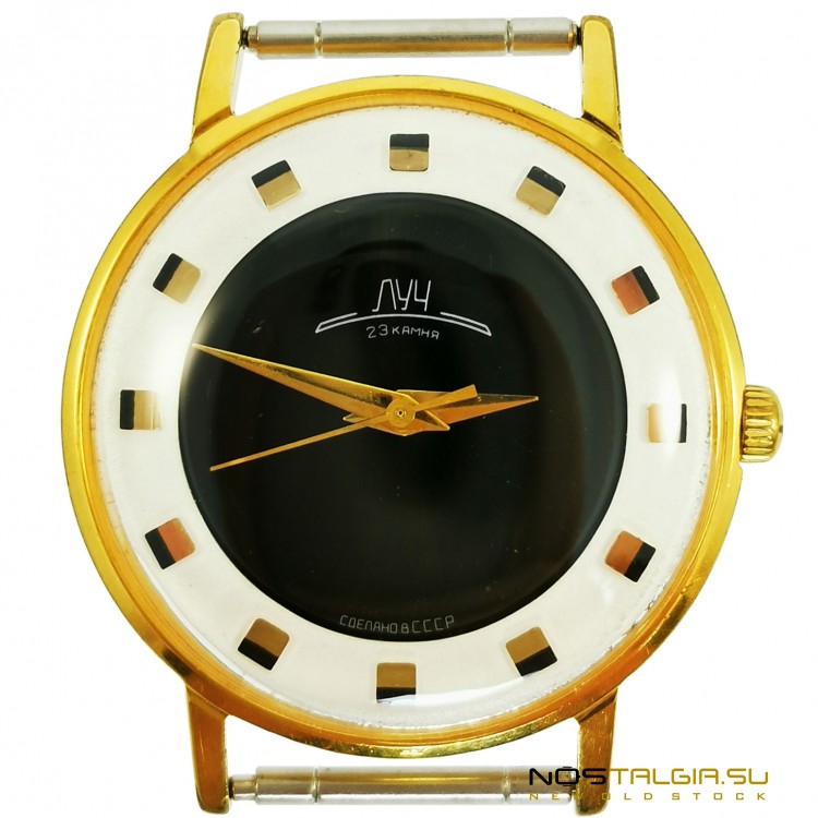 Очень интересные часы "Луч" 2209 золотого цвета СССР, хорошее внешнее состояние