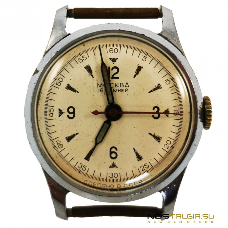 罕见的机械手表"莫斯科"（早班航班）苏联莫斯科，1mchz，使用 