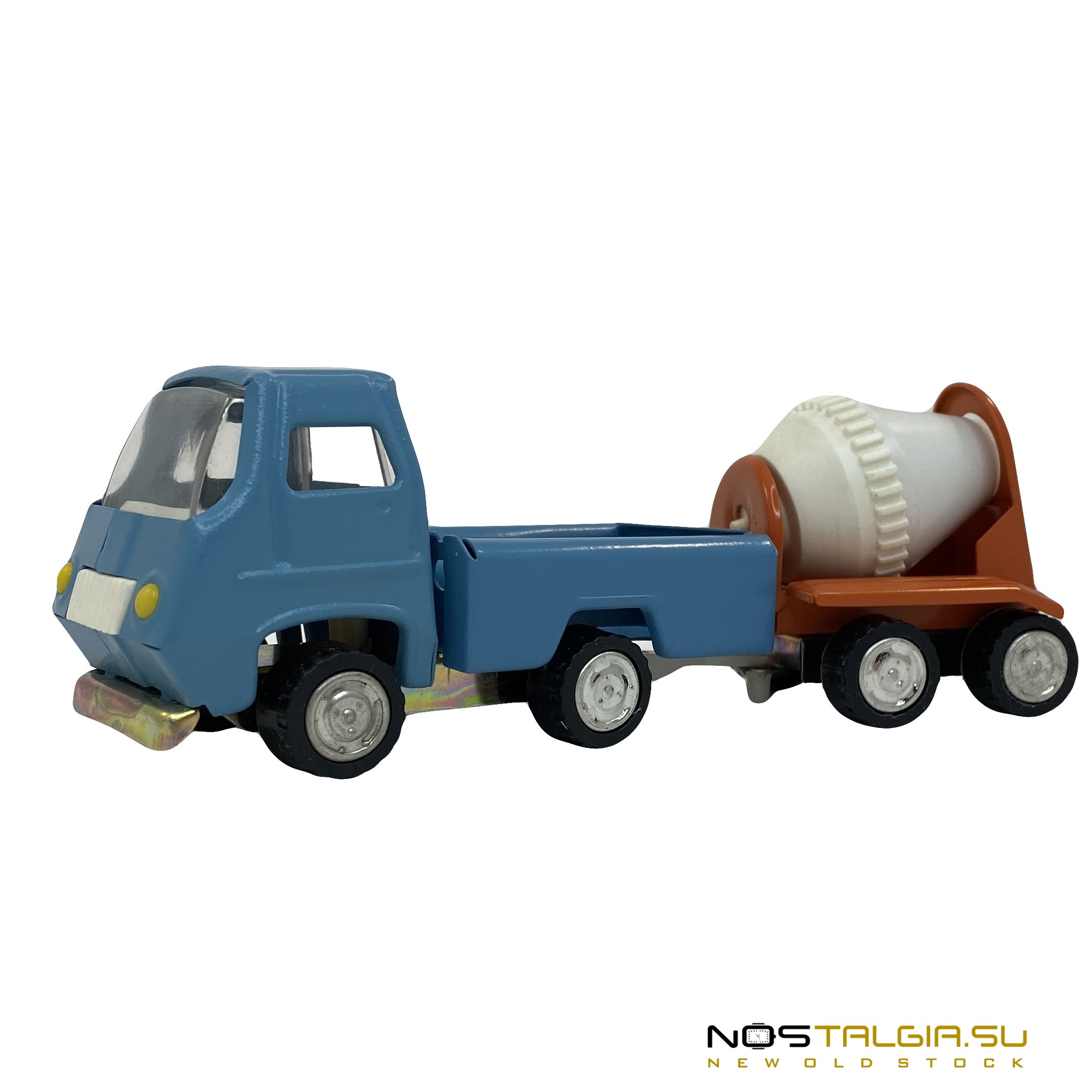 带有拖车"混凝土搅拌机"的汽车的比例模型，苏联，完美的条件