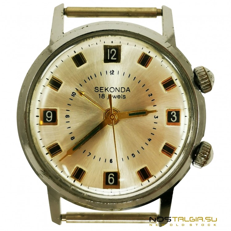 手表"飞行"/"Sekonda"苏联2612.1与闹钟，优良的技术条件，使用