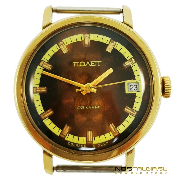 Механические часы "Полет" 2616.2Н СССР с автоподзаводом и календарем, очень хорошее состояние 