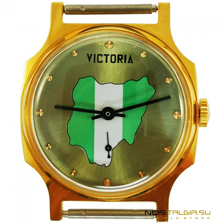 有趣的手表"Zim"-"维多利亚"尼日利亚地图2602苏联与文件，新从存储