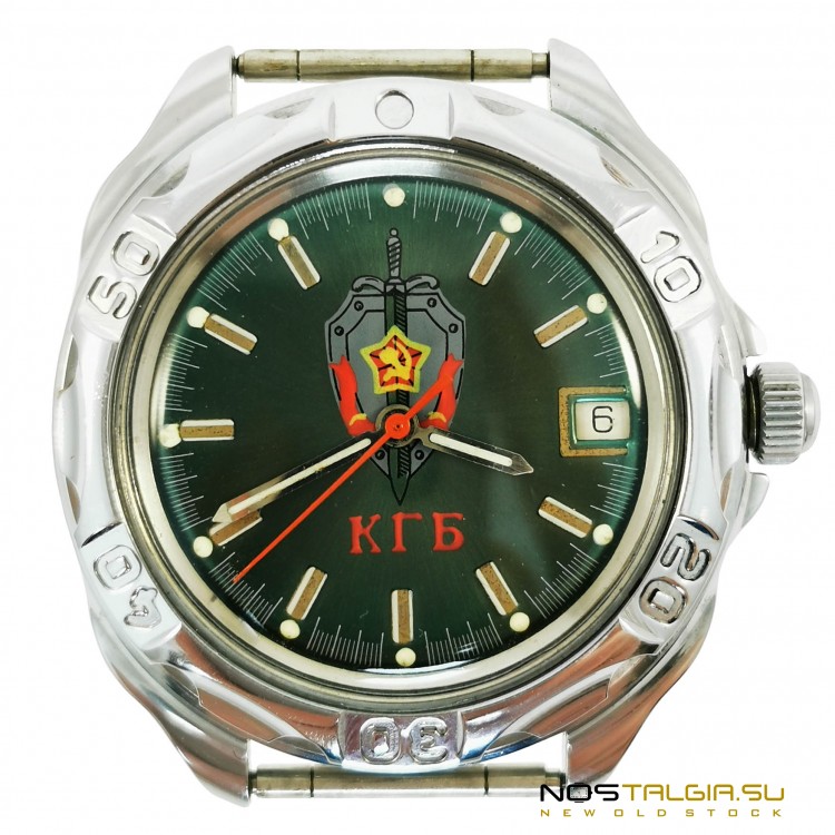 Абсолютно новые водонепроницаемые часы "Восток" КГБ с боковым календарем