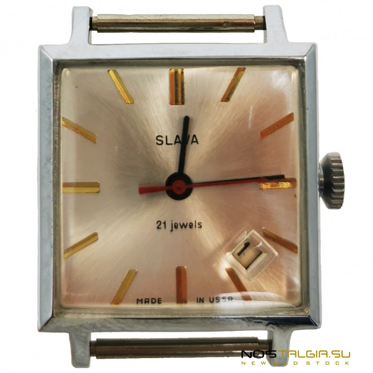 手表"荣耀"苏联方形铬案件，机械，使用