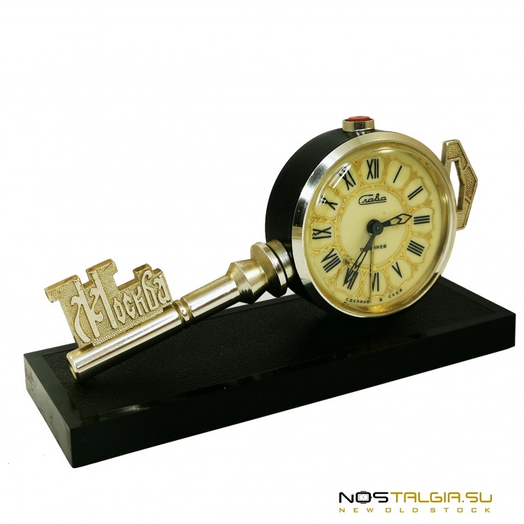 Механические часы "Слава" - Ключ (Будильник) с документами и родной коробочкой, новые с хранения