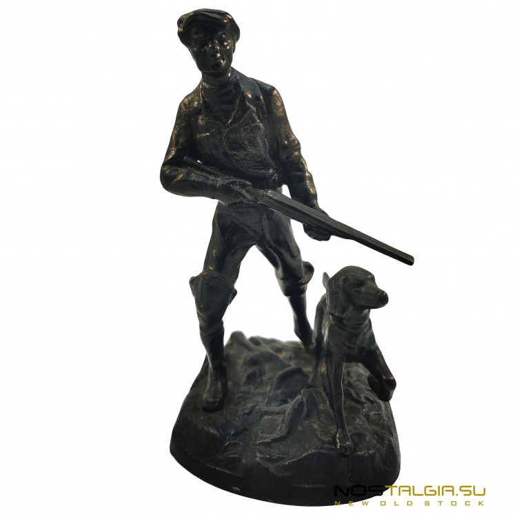 雕像"猎人与狗"-卡斯利1996-良好的条件-新从存储 